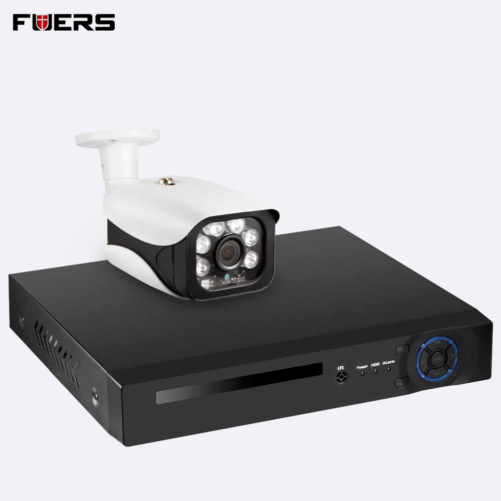 kit1 FUERS 8CH P2P распознавание лица POE NVR IP видео Регистратор поддерживает H.265 Onvif 5.0MP Смарт видео анализ камеры NVR системы - Цвет: kit1