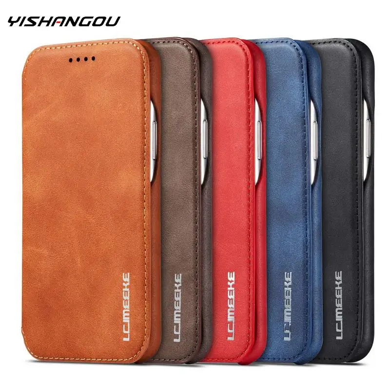 

YISHANGOU Case For iPhone 11 2019 XR XS MAX X PU Leather Magnetic Wallet Flip Case For iPhone 10 8 7 6 6s Plus Coque Fundas