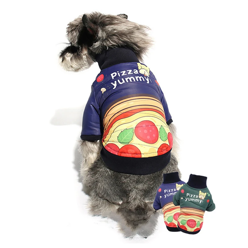 Теплая куртка для собак с меховым воротником одежда кошек и осенне-зимний костюм