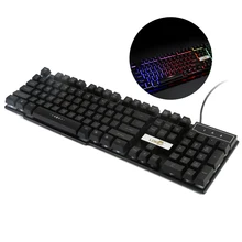 SOONHUA игровая Проводная клавиатура с подсветкой ПК компьютер USB светодиодный светильник с подсветкой