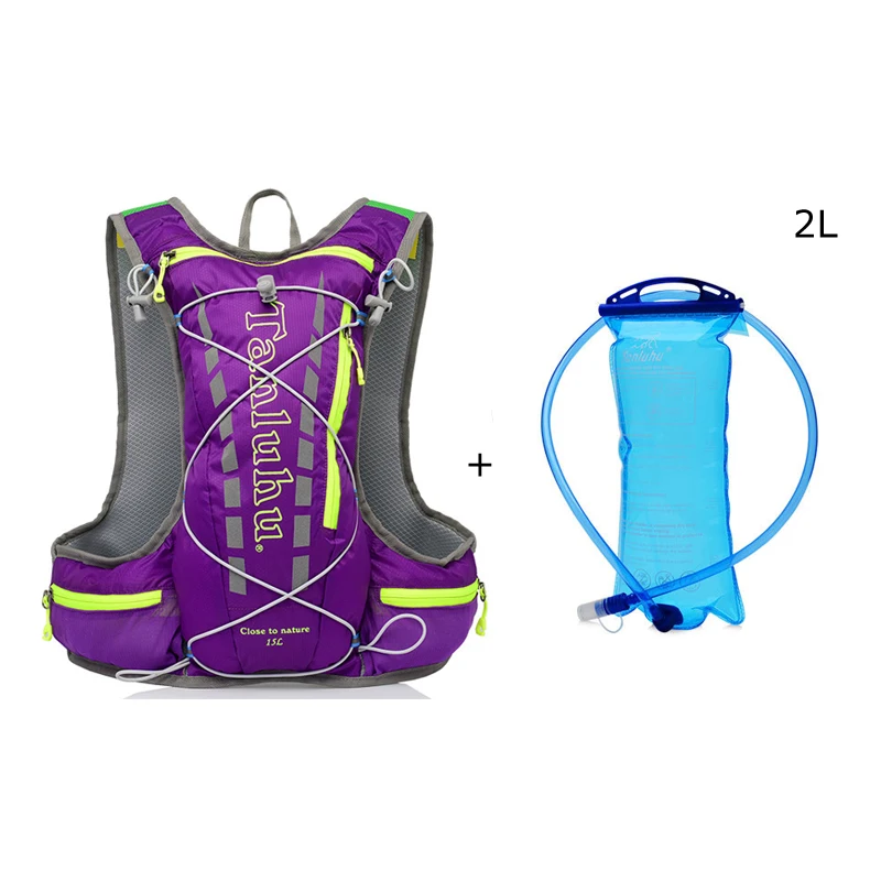 TANLUHU 679 15L Cycling Marathon Running Jogging Backpack Hydration Vest Men Women Ultralight Water Bag For 2L Water Bladder