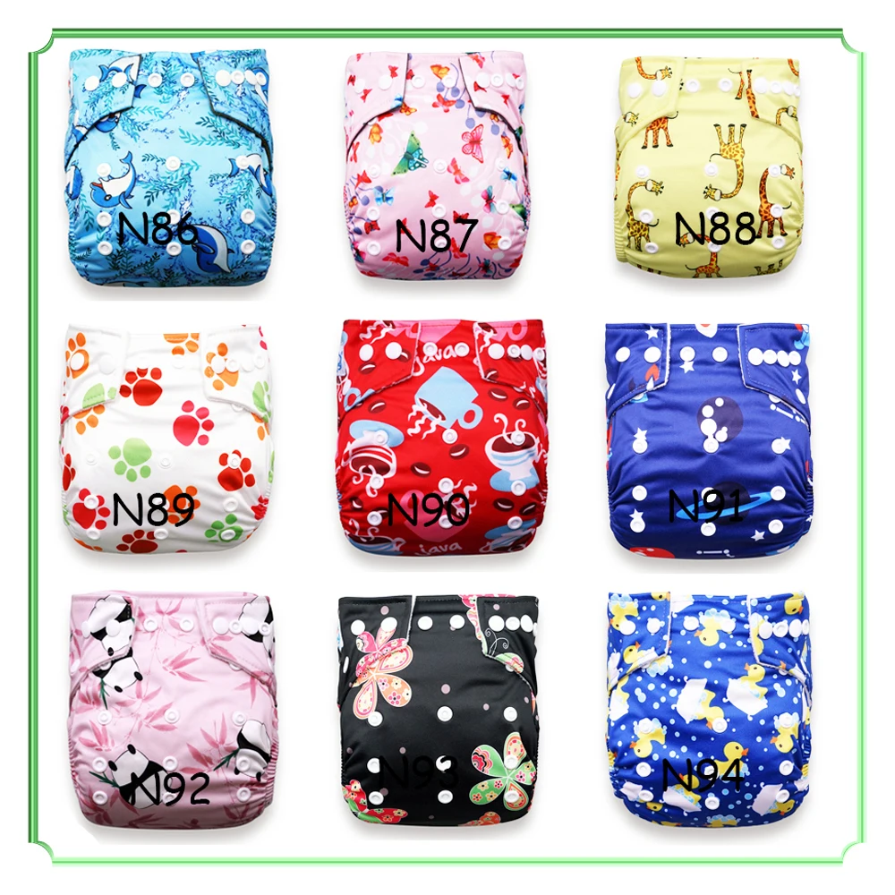 

Baby Ecological Diapers 10pcs Baby Cloth Diapers+10pcs Microfiber Inserts Absorbents Washable Cute Diapers Reusabe Child Nappy