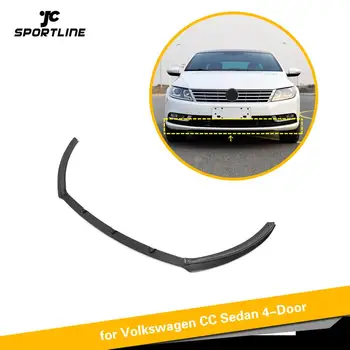 

Front Bumper Lip Spoiler Splitters For Volkswagen CC 2013 - 2018 Carbon Fiber Front Bumper Guard