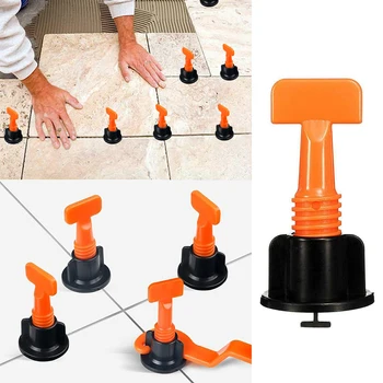 

Premium Tile Leveling System Kit With 50Pcs Tile Leveler Spacers, 2X Special Wrenches, Reusable Tile Installation Tool Kit