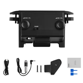 

Flatsons FP-1 Multi-functional Acoustic Guitar Sound Hole Pickup with Volume/Bass/Middle/Treble Controls Phase Switch