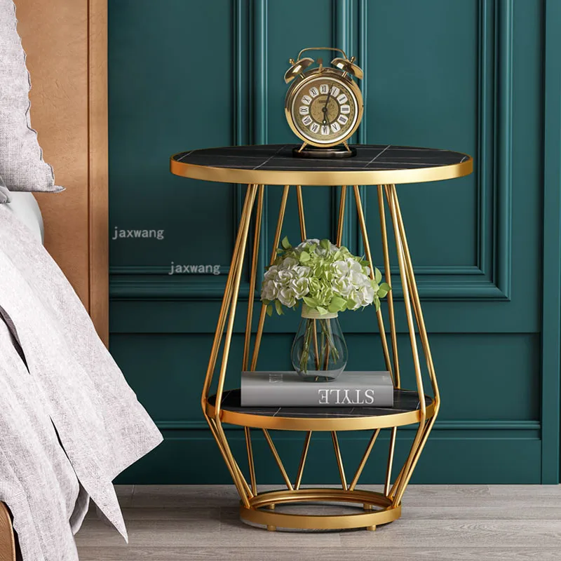 Nordic Luxury Coffee Tables Bedroom Beside Table Iron Sofa Side Kitchen Furniture Small Living Room Round Corner | Мебель