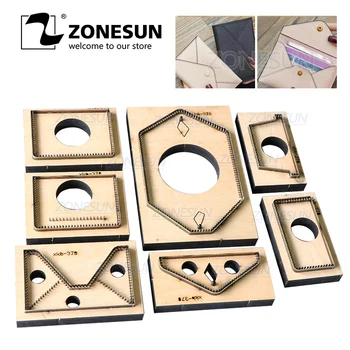 

ZONESUN Customized Leather Cutting Mold Credit Card Holder Lady's Purse Manual Punching Tool Mold DIY Paper Wallet Mold Cutting