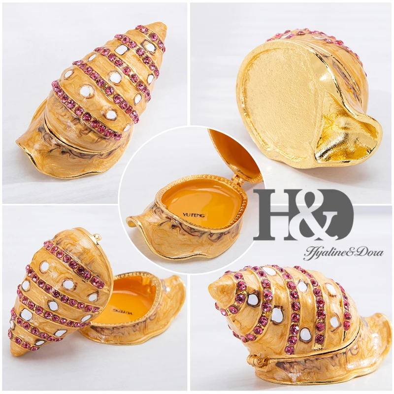 H& D ручная роспись, эмаль, фигурка животного, кристалл, ювелирное изделие, навесные брелоки, коробки, декоративная шкатулка, коллекционная, рождественский подарок