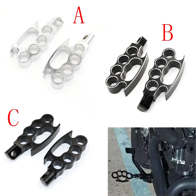 Moto Flying Knuckle Pedane Pedane Personalizzato Pedale Di Controllo Spina Del Piede Per Harley Sportster Xl 883 1200 V-Rod Dyna Softail