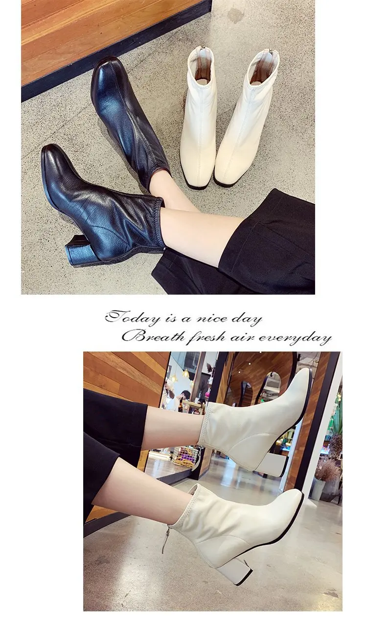 Belbello/Новинка года; простые женские ботинки на высоком каблуке; удобные модные ботинки на молнии