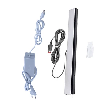 

Hot 1Pcs Ac Power Adapter Cable for Nintendo Eu Plug & 1Pcs Infrared Ir Signal Cable Sensor Bar / Receiver for Nintendo
