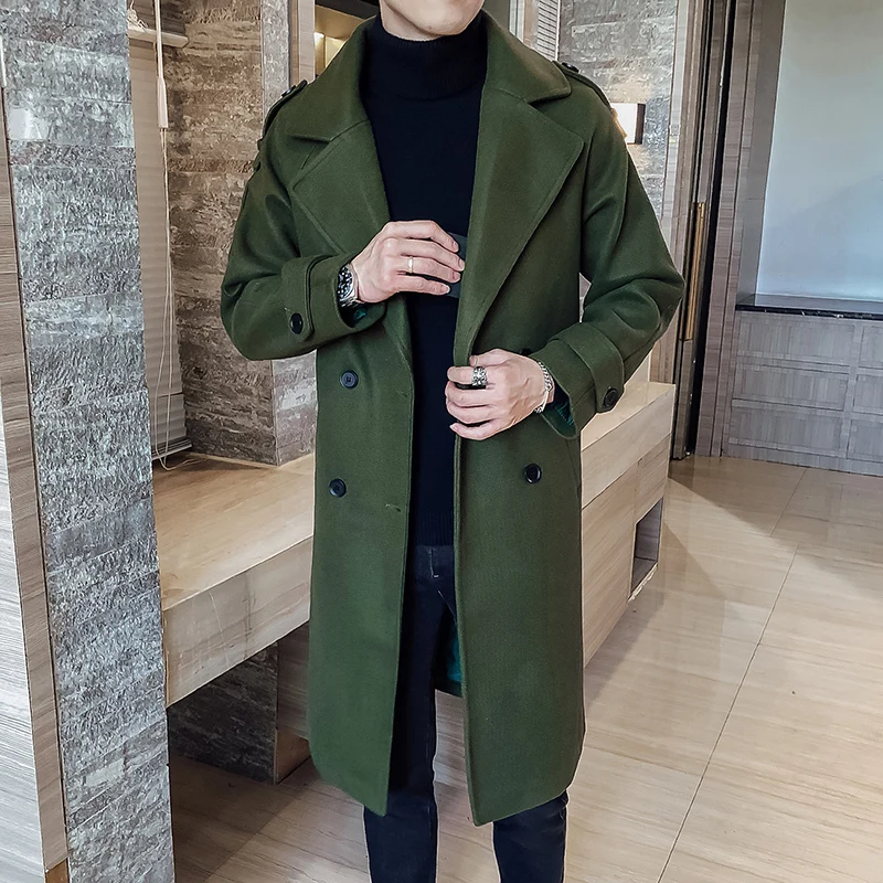 Fashion Winter Jacket Men Classic Fashion Trench Coats Black Caramel Army Green Men Long Trench Slim Fit Overcoat Men Coats Fashion Winter Jacket Men Classic Fashion Trench Coats Black Caramel Army Green Men Long Trench Slim Fit Overcoat Men Coats