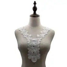 Вышивка шеи воротник diy поддельные съемные воротники водорастворимые Женская бутоньерка трехмерные кружевные аксессуары
