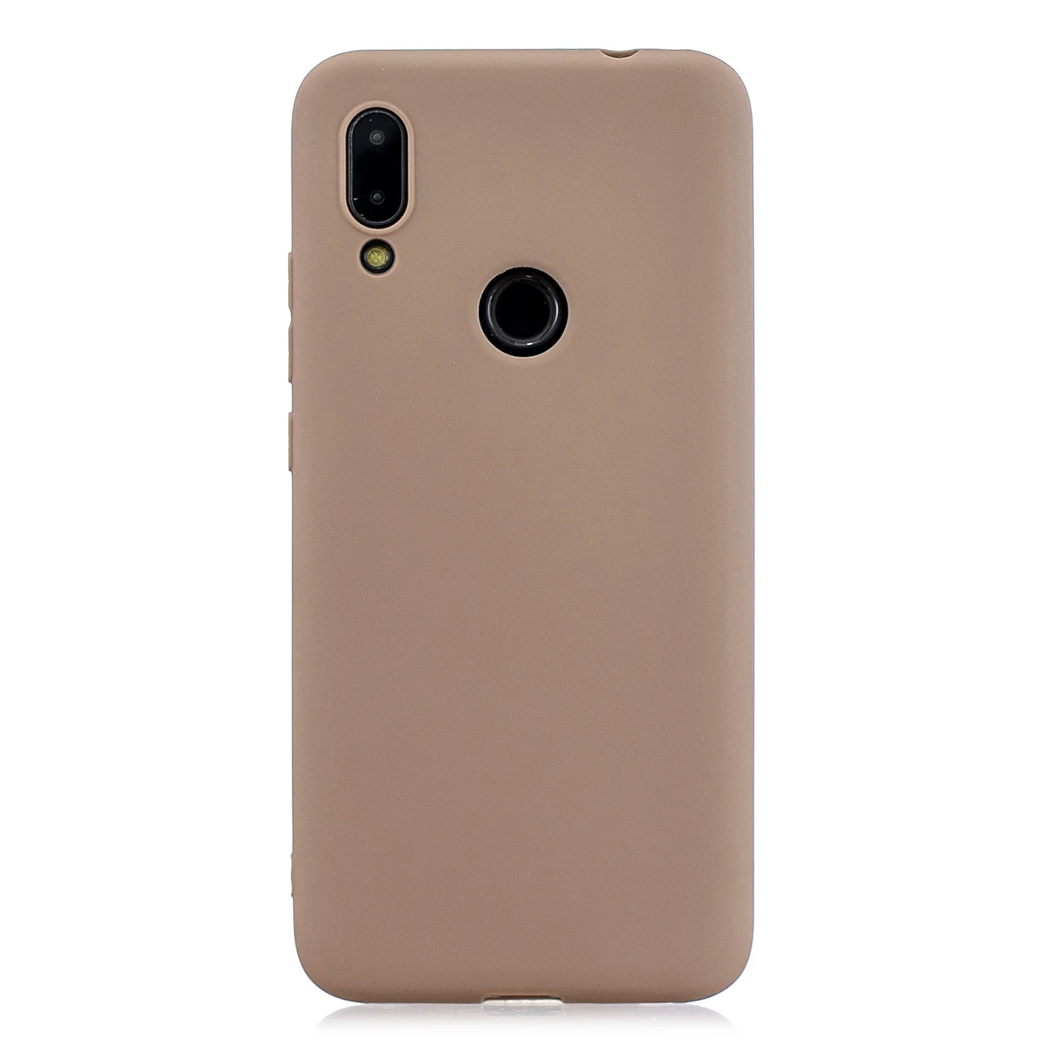 Яркий однотонный силиконовый чехол для Xiaomi Redmi Note 8 7 7A 6 6A 5 5A 4 4X K20 Pro Go Coque модный Матовый Мягкий ТПУ чехол для телефона - Цвет: BROWN