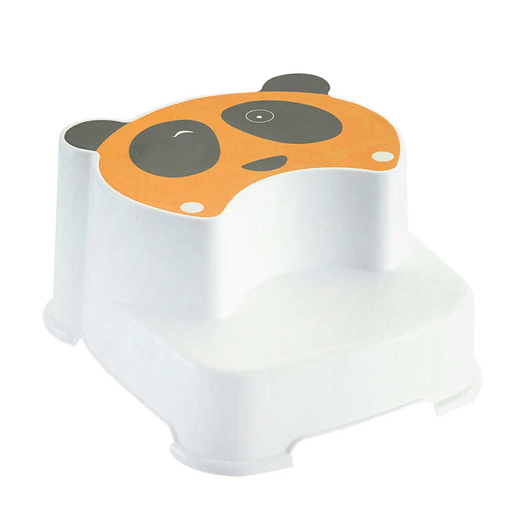 Baby Double Step Stool The Winking Panda for Kids Anti-Slip Childs Foot Stool