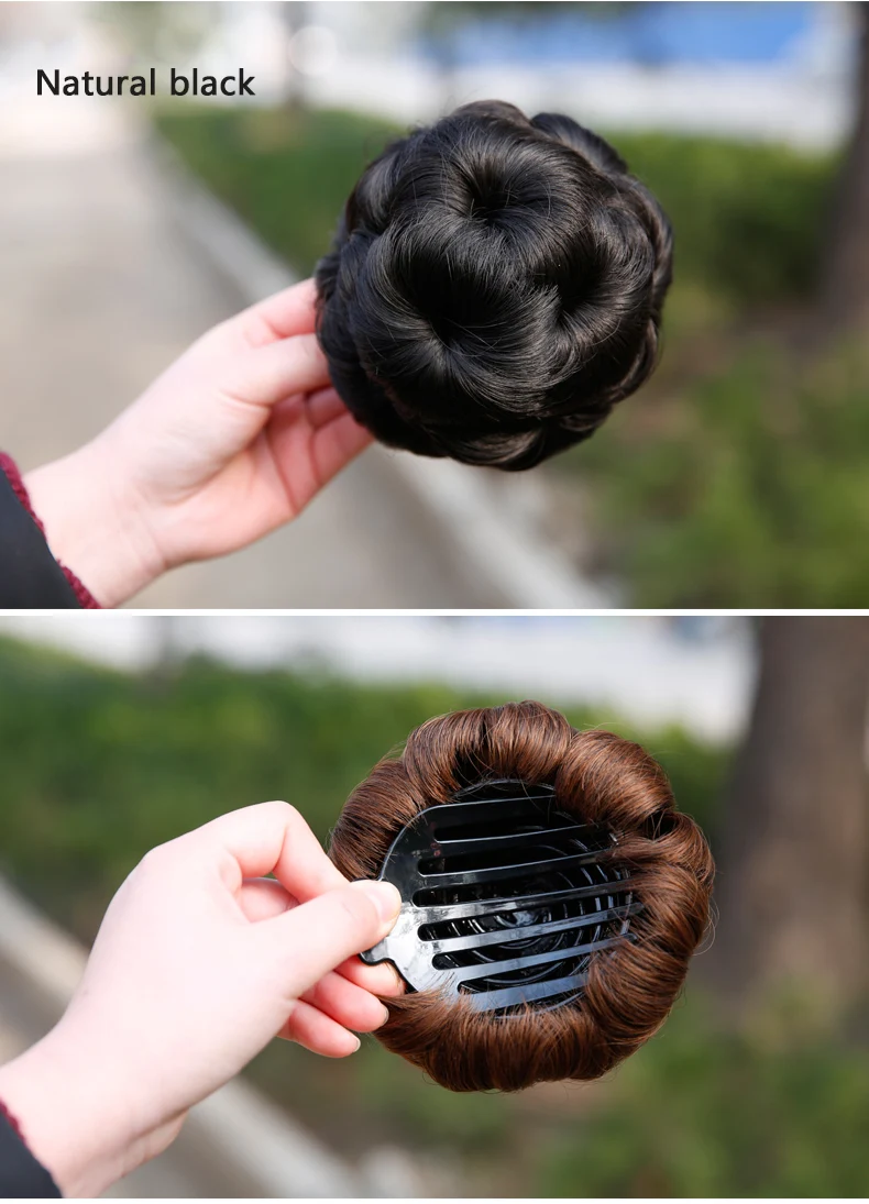 MUMUPI волос женщин пончик-шиньон волос булочка пончик клип в шиньон наращивание волос синтетическое высокотемпературное волокно