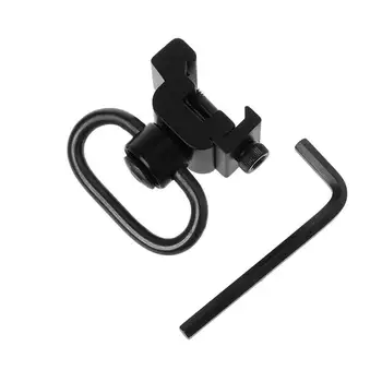 

QD Sling Swivel Mount Push Button 1-1/4" 20mm Weaver or Picatinny Rail Mounted Quick Release Sling Ring Set Adapter Hunting