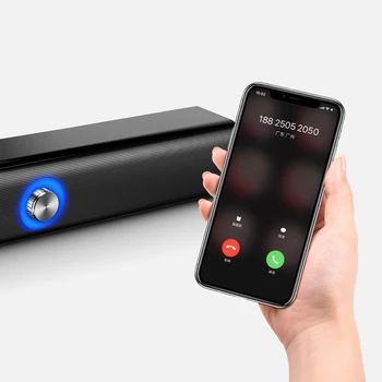 

2000mah Portable bluetooth Outdoor speaker For PC AUX 20W Bass Soundbar for TV Built-in Microphone Sound Bar Support 32G TF-Card