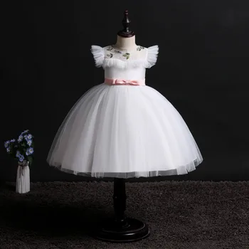 

Flower Elegant Dress for Girl Princess Evening Child Girl Wedding Dress Costume Birthday Graduation Party Kids Dress Girl