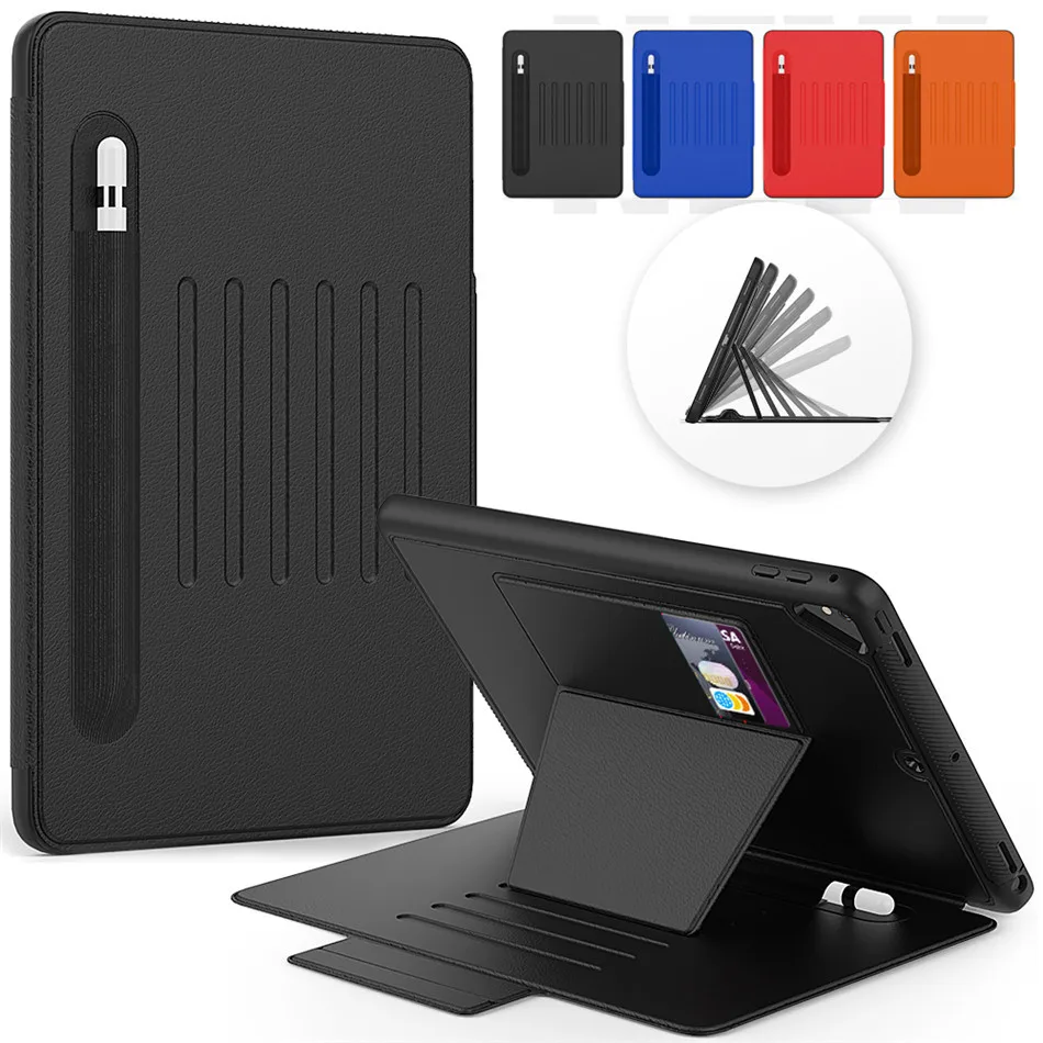 Case For Ipad Pro 9.7 Inch 2016 With Pen Holder 9 Positions Stand Back