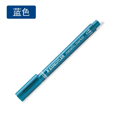 blue STAEDTLER 8323 Цветные Маркеры Ручка, канцелярские принадлежности для офиса школьные принадлежности быстросохнущие водонепроницаемые маркерные ручки металлик 5 цветов Набор - Цвет: blue