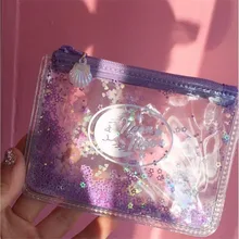 Прекрасный блестящий прозрачный ПВХ Желейный мешок блёстки Конверт Кошелек оболочка клатч на молнии портмоне девушка лучший подарок с высоким качеством