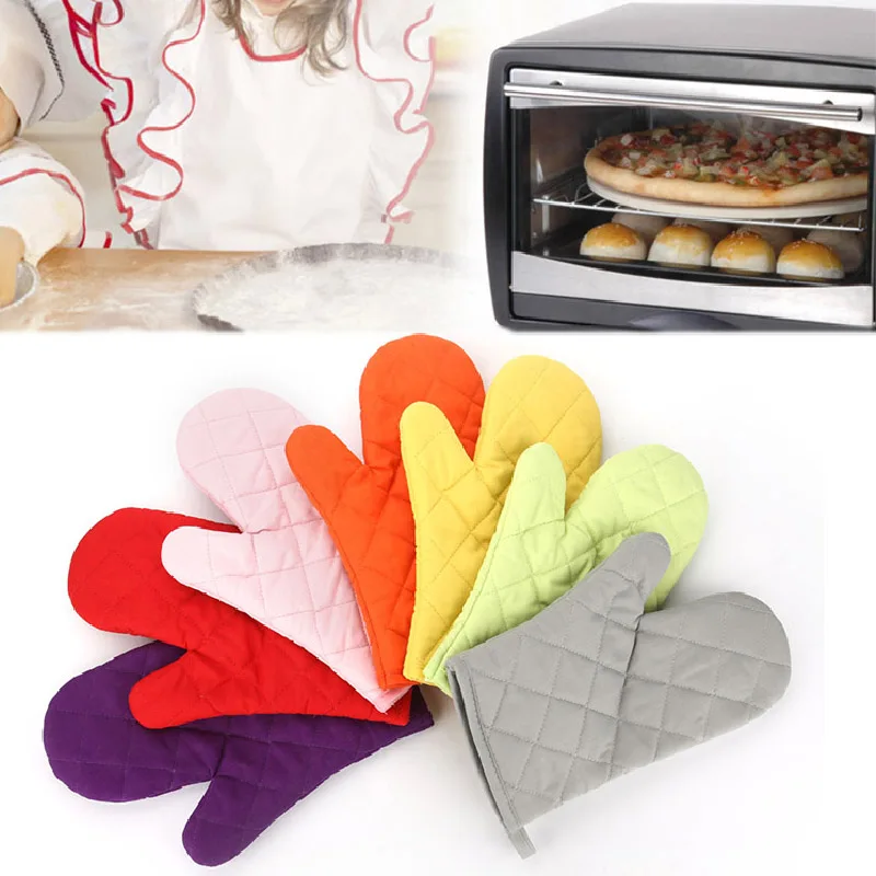 Thicken Heat Resistant Oven Gloves Cooking Pan Pot Anti-scalding kitchen gloves Insulation Oven Mitts Safe Silicone Oven Mitts