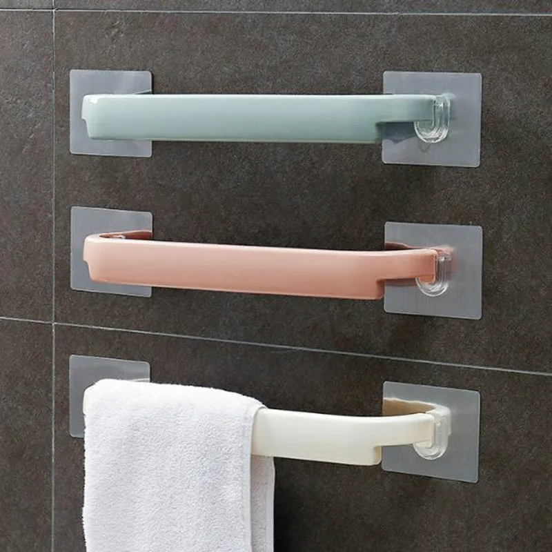 

Towel Holder Wall Mounted Hanger Organizer Bathroom Kitchen Storage Rack Shelf Accessories