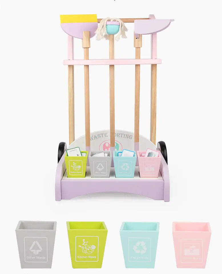 childrens wooden cleaning set