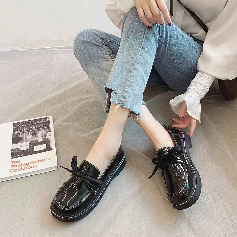 

Small Leather Shoes Women's British-Style with Skirt Soft Leather 2019 New Style Korean-style Versatile Autumn Western Style Sho