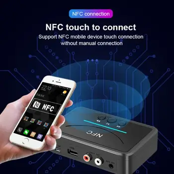 

2020 NEW Wireless NFC Bluetooth 5.0 Receiver 3.5mm AUX HiFi Stereo Audio Adapter Dongle For Car Speaker