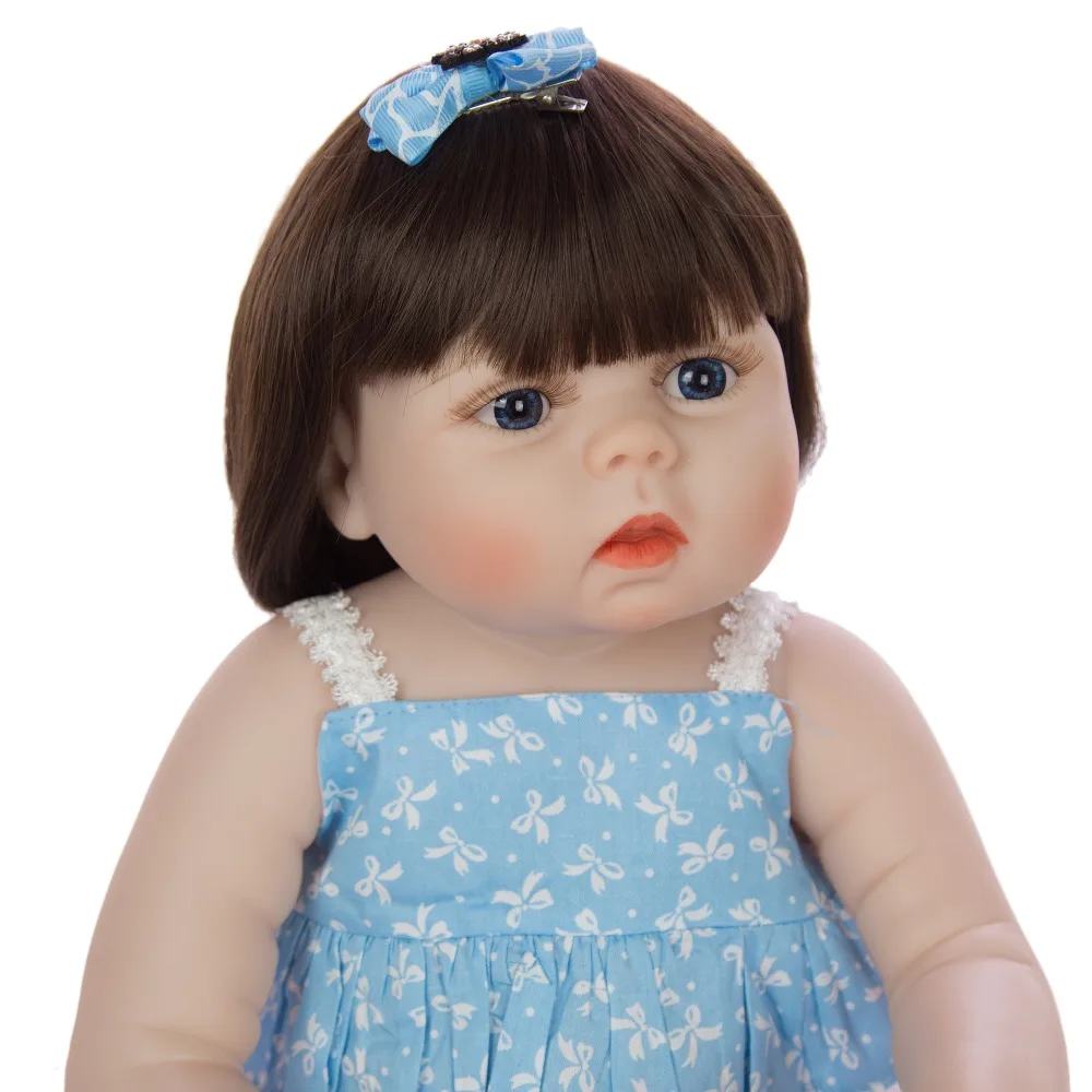 NPK 55 см все силиконовые тела bebe Reborn baby Girl Кукла реалистичные DIY новорожденная принцесса малыш игрушки Bonecas водонепроницаемый