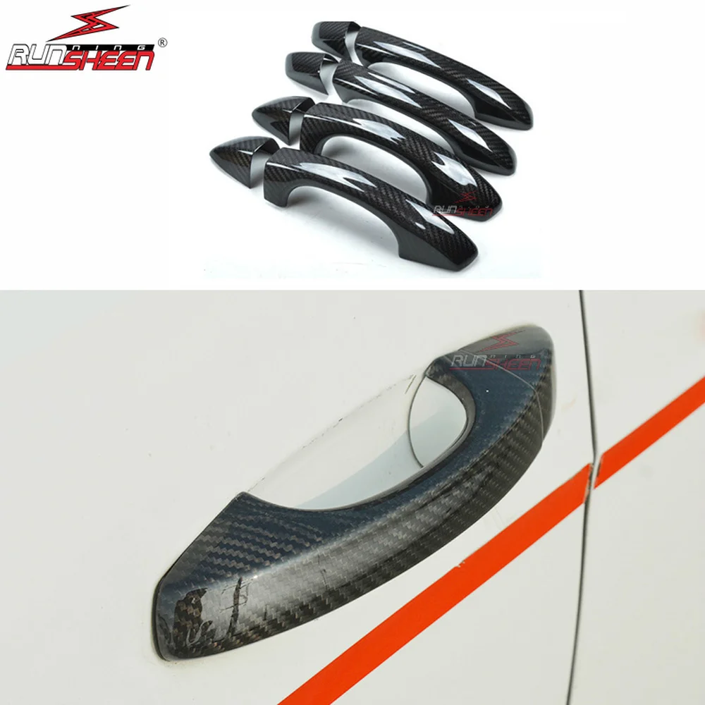 Для Volkswagen POLO UP Beetle Tiguan Sagitar Santana Rapids углеродное волокно Авто дверная ручка наружная отделка Чехлы для автомобиля Стайлинг