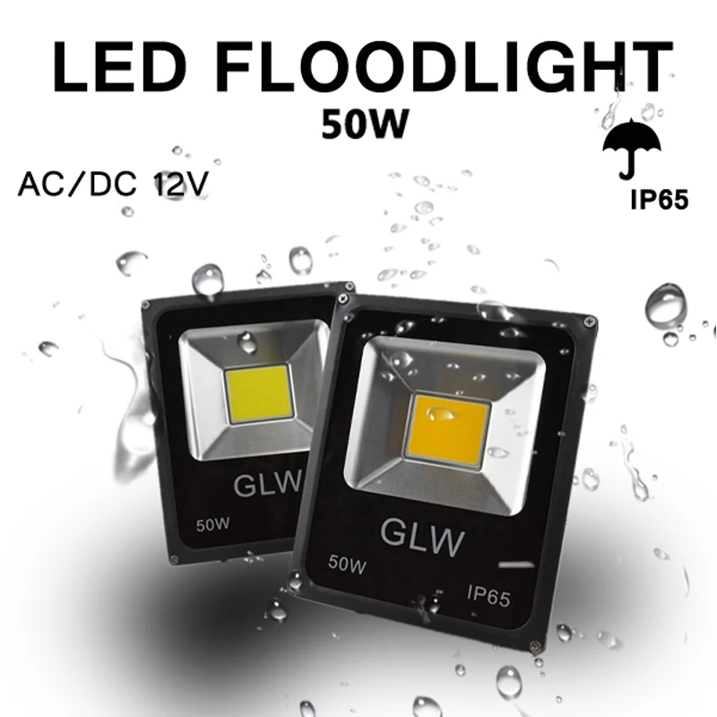 

LED Floodlights AC/DC 12V Outdoor Security Building Square 50W Warm White Cool White Safelight Garden Integrated COB
