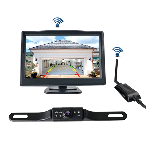 

Car Rear View Camera 170 Degree IR HD Night Vision Image 5'' TFT LCD Display For Car Bus Car Monitor Reversing Camera