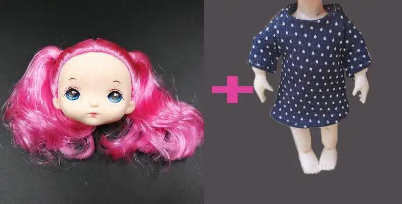 Милый каваи 13 подвижных шарнирных девушка кукла Играть Дом игрушка BJD 1/8 куклы для детей Коллекция подарков на день рождения 17 см - Цвет: D Doll with Dress