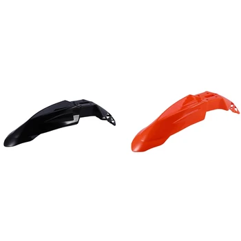 

2 Pcs Front Fenders Fender Splash Motorcycle Accessories for Honda for Yamaha for Suzuki for Kawasaki, Black & Orange