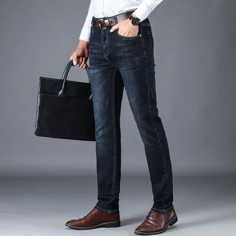 Autumn Winter Fashion Men Jeans Vintage Designer Slim Fit Ripped Jeans High Quality Casual Business Pants Classical Jeans Men Autumn Winter Fashion Men Jeans Vintage Designer Slim Fit Ripped Jeans High Quality Casual Business Pants Classical Jeans Men