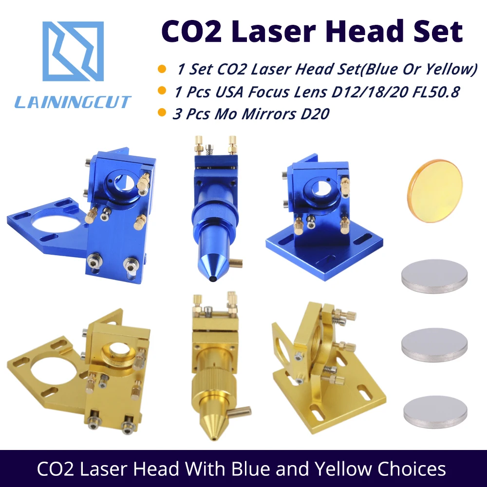 

Co2 laser Head Set High Quality K Series:Model K40 2030 4060 for Co2 Laser Engraving Cutting Machine Dia.12/18/20mm FL50.8mm