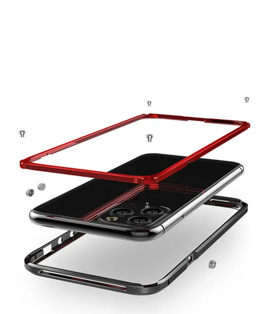 Роскошный металлический бампер для iPhone 11 Pro MAX чехол Алюминиевый металлический бампер+ прозрачный жесткий чехол-накладка для iPhone 11/Pro/Max чехол