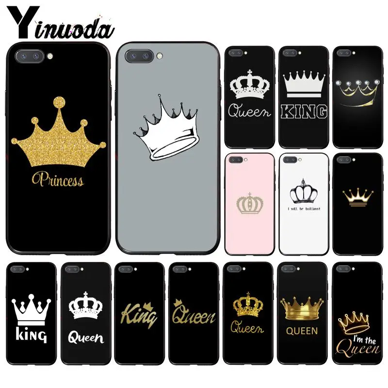 

Yinuoda Cartoon Crown King and Queen Phone Case for Huawei Honor 8X 9 10 20 Lite 7A 5A 7C 10i 20i View20