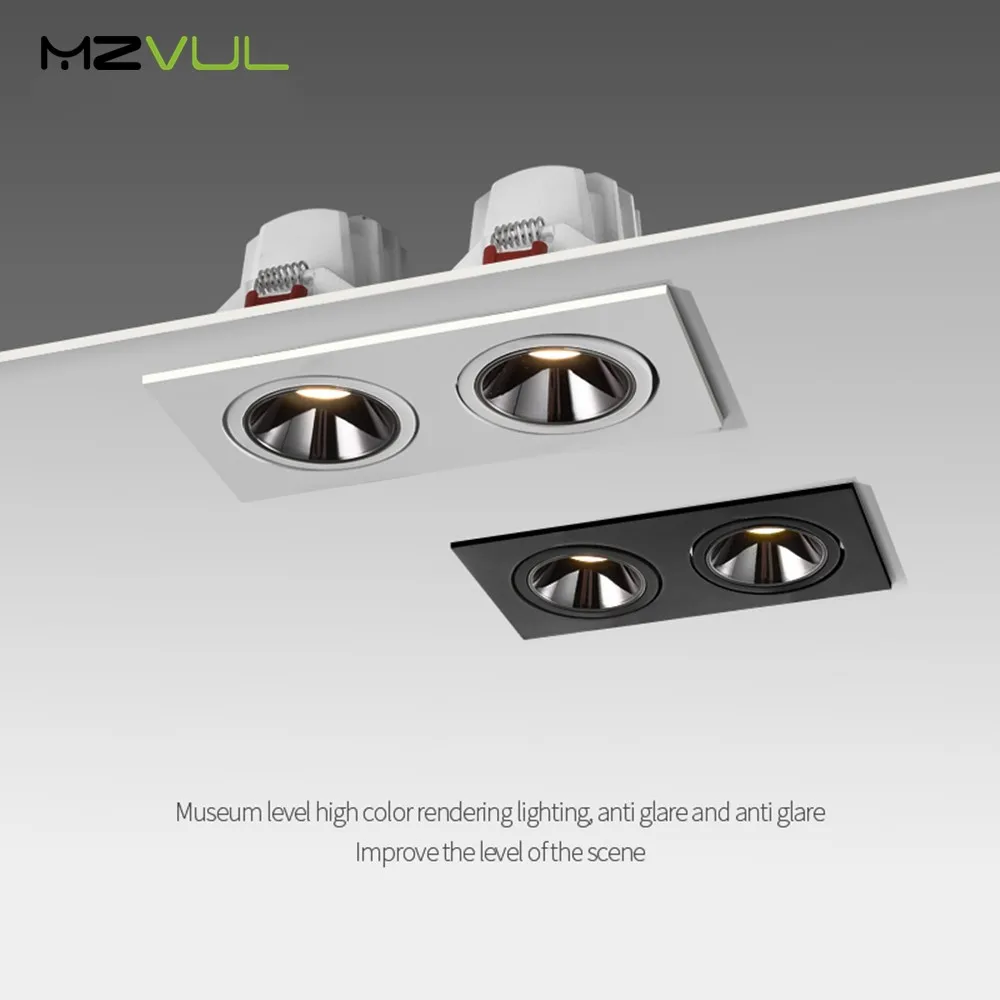 Anti-Glare LED Downlight Dimmable 7W 12W 24W Recessed Ceiling 110V 220V 230V Led Bulb Angle Adjust Spot light lamp | Лампы и освещение