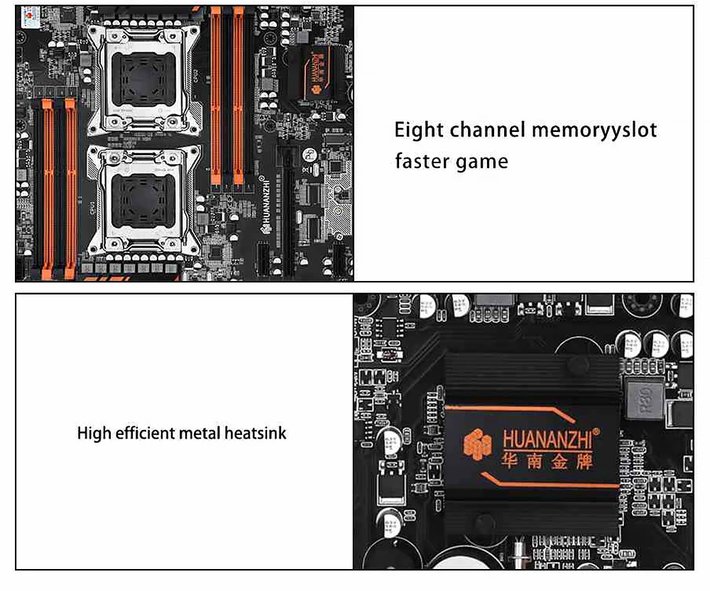 Huanan Zhi X79-8D материнская плата для отдельные части двухъядерного процессора Intel Процессор LGA 2011 DDR3 256 ГБ M.2 SATA3 USB3.0 E-ATX LGA2011 Материнская плата сервера