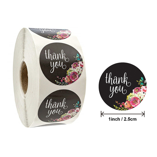 Thank You Stickers Seal Labels Scrapbook Handmade Sticker Wedding Party Christmas Gift Bag Decorations