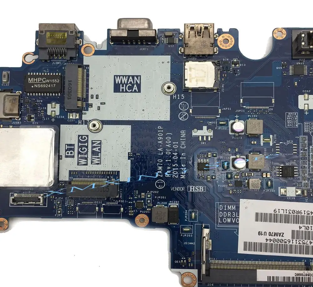 Материнская плата FULCOL для ноутбука DELL Latitude 15 E5450 SR211 3755U CPU ZAM70 LA A901P протестирована