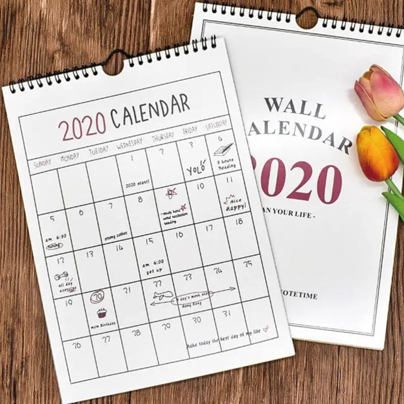 2020 новогодний настенный креативный календарь ручной Рисование расписание