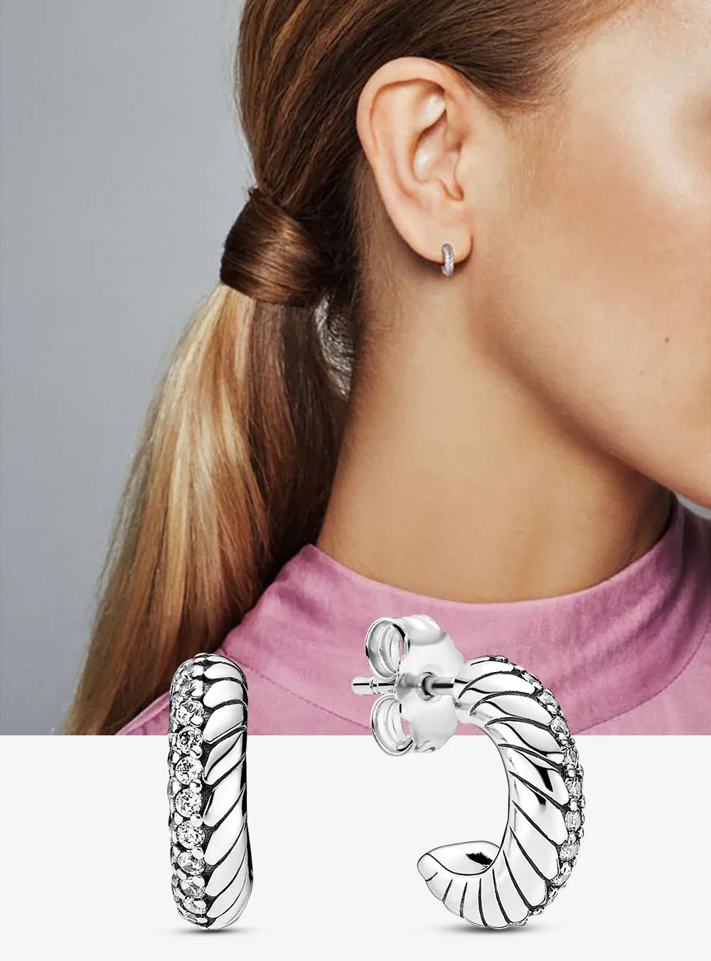 bracelet 2022 New Earrings Volayer 925 Silver Family Tree Angel Wing Daisy Heart Pansy Butterfly Stud Earrings Women Hoop Earrings wedding rings for women