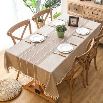 

Linen Tablecloth Dining Table Cloth Clothes Cloths Desk Cover Rectangular for Table Decoration Manteles De Mesa Rectangular