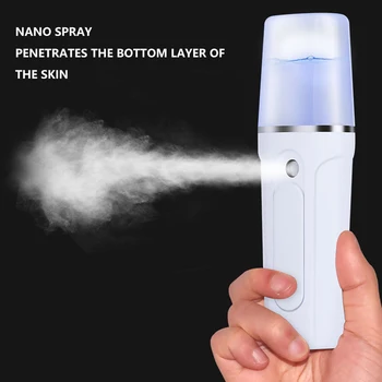 

Handheld Ultrasonic spray Beauty Spray Hand-held Water Machine Face Stream Moisturizing Nano Ionic Mist Face Humidifier Sauna