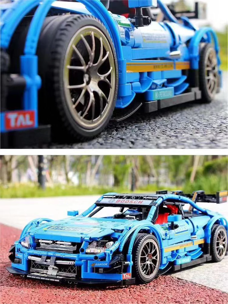 13073 Technic RC гоночный автомобиль AMG C63 DTM совместим с MOC-6687 6688 строительные блоки кирпичи приложение управления с светодиодный игрушки подарки